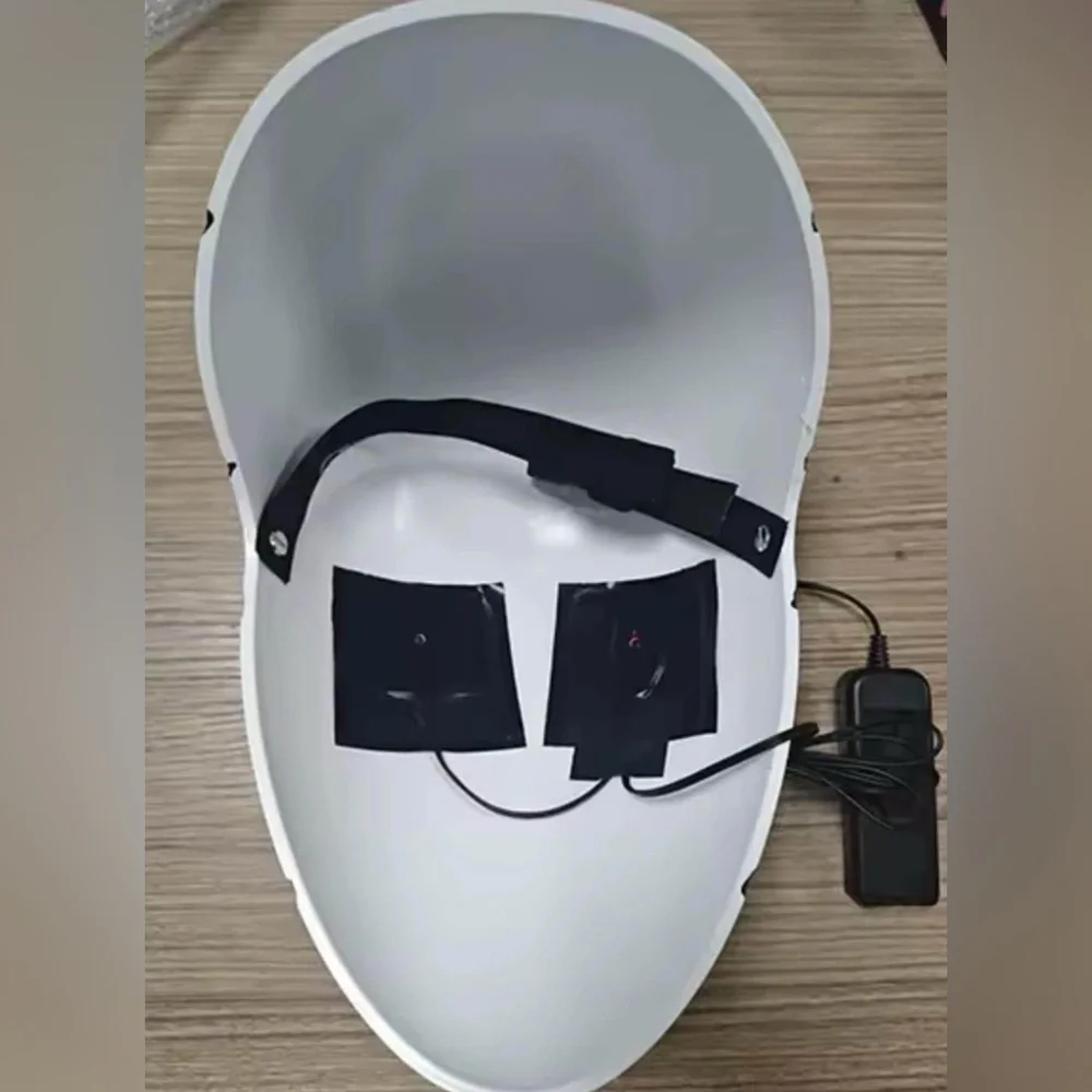 White and Black Spiral Face Mask
